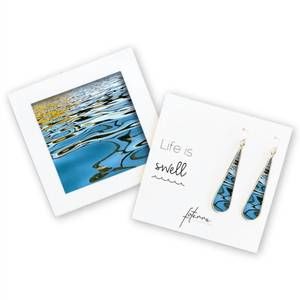 NEW FOTERRA JEWELRY women's ripples earrings in blue
